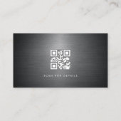 Financial Advisor Metallic QR Code 名刺 (裏面)