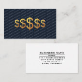 Financial Advisor Money Management Dollar Symbol 名刺 (正面/裏面)