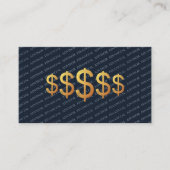 Financial Advisor Money Management Dollar Symbol 名刺 (正面)