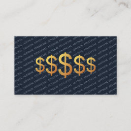 Financial Advisor Money Management Dollar Symbol 名刺