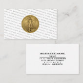 Financial Advisor Money Management Gold Coin Pro 名刺 (正面/裏面)