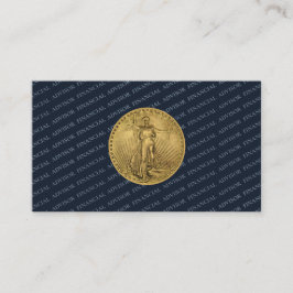 Financial Advisor Money Management Pro Gold Coin 名刺