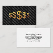 Financial Advisor Money Wealth Management Gold 名刺 (正面/裏面)