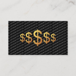 Financial Advisor Money Wealth Management Gold 名刺