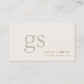 Financial Advisor Monogram Professional 名刺 (正面)