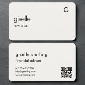 Financial Advisor Neutral QR Code 名刺