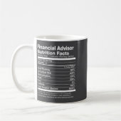 Financial Advisor Nutrition Facts List Funny  コーヒーマグカップ (左)