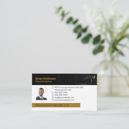 Financial Advisor | Planner Professional Business 名刺 (スタンド正面)