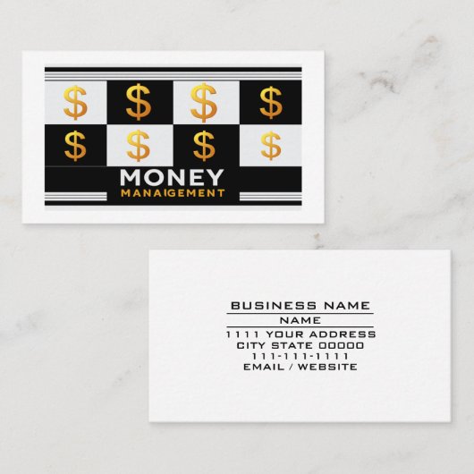 Financial Advisor Wealth Management Money Strategy 名刺 (正面/裏面)