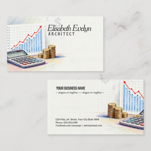 Financial Analysis for Business Growth 名刺 (正面/裏面)