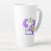 Financial Analysis Report Money Magnifying Glass カフェラテマグ (右アングル)