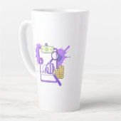 Financial Analysis Report Money Magnifying Glass カフェラテマグ (左アングル)