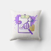 Financial Analysis Report Money Magnifying Glass クッション (裏面)