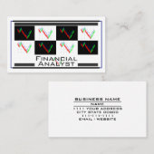 Financial Analyst Money Strategy Management White  名刺 (正面/裏面)