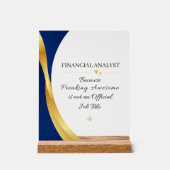 Financial Analyst Office Quote Acrylic Sign アクリルサイン (正面)