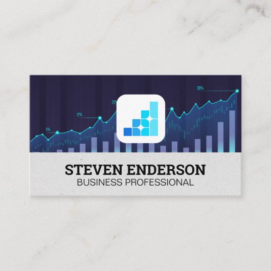 Financial Chart | Graph Chart | Data 名刺 (正面)