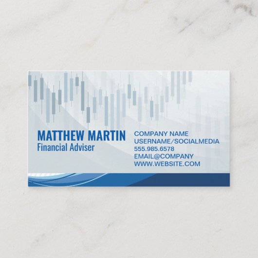 Financial Chart | Sail Ship Logo 名刺 (裏面)