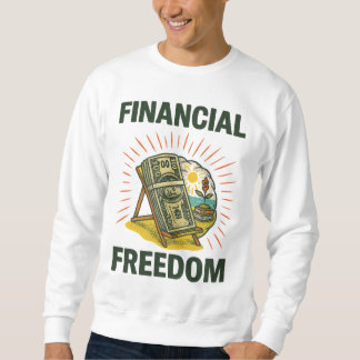 Financial Freedom Beach Scene Wealth-Building スウェットシャツ