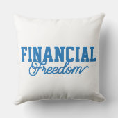 Financial Freedom Typography Blue FFS クッション (裏面)