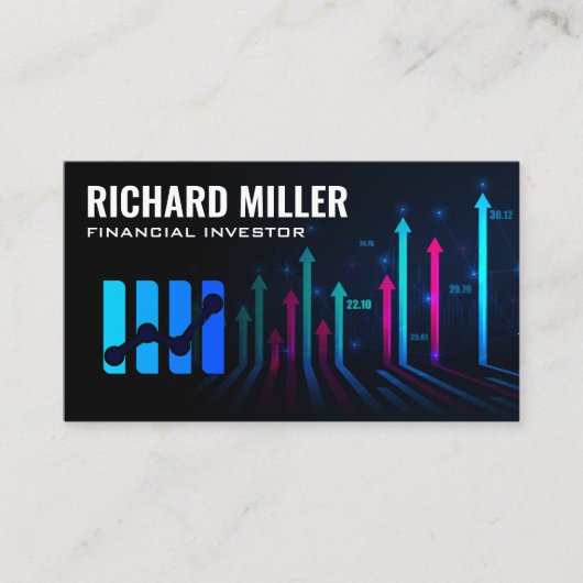 Financial Graph | Investor Stock Chart 名刺 (正面)