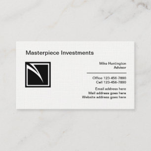 Financial Investment Advisor Linen名刺 名刺