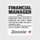 Financial Manager名詞管理感動的 シール (シート)