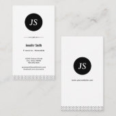 Financial Manager – クリーン白黒 名刺 (正面/裏面)