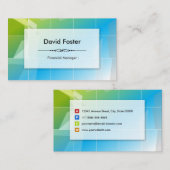 Financial Manager -モダンエレガントシンプル 名刺 (正面/裏面)