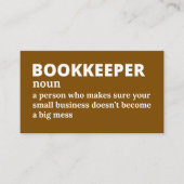 Financial Organizer - Funny Definition 名刺 (正面)