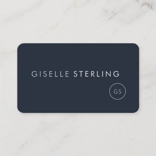 Financial Planner Navy Blue Professional 名刺 (正面)