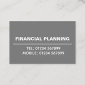 Financial Planningフォト・ビジネス・カード 名刺 (裏面)
