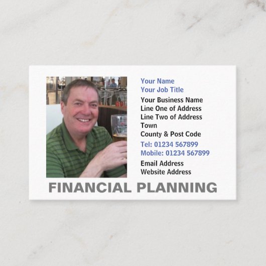 Financial Planningフォト・ビジネス・カード 名刺 (正面)