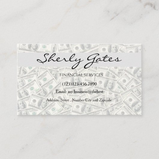 financial services editable card 名刺 (正面)