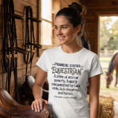 Financial status Equestrian funny rider humor  Tシャツ