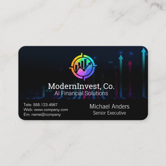 Financial Tech | AI | Growth Chart 名刺 (正面)