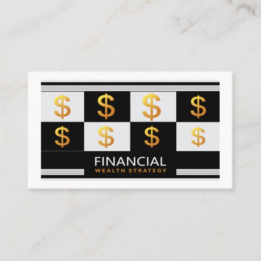 Financial Wealth Management Money Advisor Strategy 名刺 (正面)
