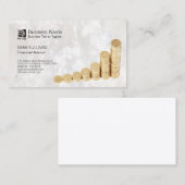 FinancialAdvisor FinanceServicesマネー・コイン・スタック 名刺 (正面/裏面)