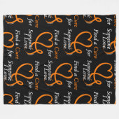 Find a Cure/ハート/Someone I Love...RSD/CRPS フリースブランケット (正面(横))