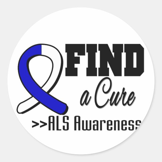 Find a Cure ALS認識度 ラウンドシール (正面)