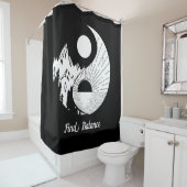 Find Balance禅陰陽白黒 シャワーカーテン (インサイチュ)