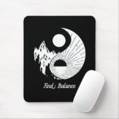 Find Balance禅陰陽白黒 マウスパッド (マウス)