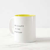 Find Beauty Typography Modern Two-Tone Mug ツートーンマグカップ (正面左)