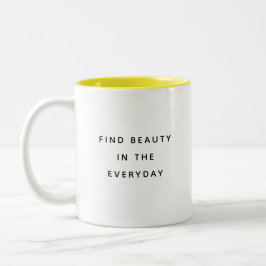 Find Beauty Typography Modern Two-Tone Mug ツートーンマグカップ