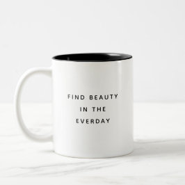 Find Beauty Typography Modern Two-Tone Mug ツートーンマグカップ