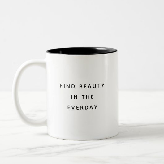 Find Beauty Typography Modern Two-Tone Mug ツートーンマグカップ (左)