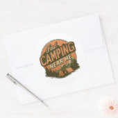  Find Camping Near Me – Outdoor Adventure Stickers ラウンドシール (封筒)