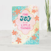 Find Joy in the Little Things – Whimsical Abstract カード (正面)