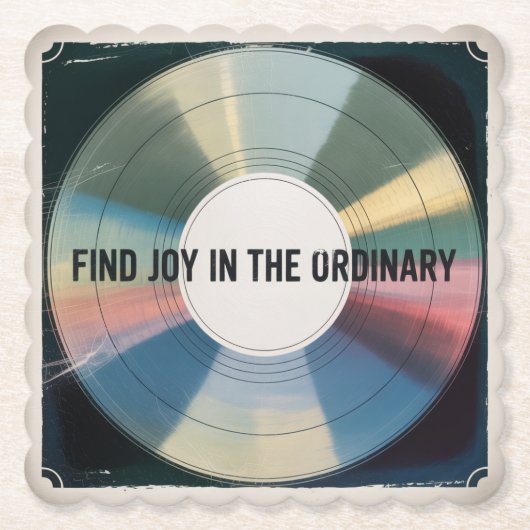 Find Joy In The Ordinary ペーパーコースター (正面)
