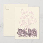 Find Me Where the Wild Things Are ポストカード (正面/裏面)