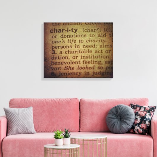 Find Meaning - Charity キャンバスプリント (インサイチュ (リビング))
